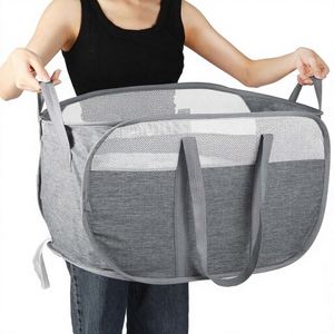 Cesto de Ropa Plegable, Ligero, Moderno, de Tela Catiónica, Transpirable, Resistente a Desgarros, con Asas Dobles, Fácil de Transportar - Product Image 1