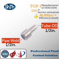 Raccord de soudure à emboîtement SWAGELOK Type 316SS, haute pression, surface lisse forgée pour l'huile, le gaz et l'eau, marque SHJH