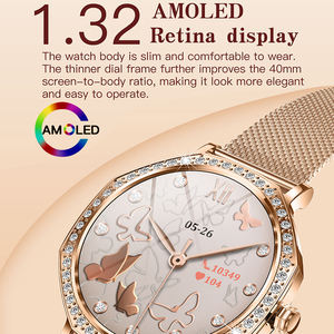 Montre connectée <span class=keywords><strong>pour</strong></span> femme KC98, étanche IP68, montre numérique de luxe, suivi de <span class=keywords><strong>la</strong></span> santé AI ChatGPT, tracker de fitness, smartwatch AMOLED - Product Image 3