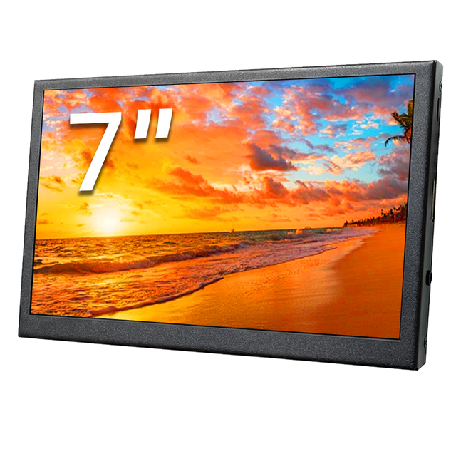 Portable 7" HD-MI 1024x600 IPS Touchscreen Mini Monitor for PC USB Port Display with Speakers Second Screen for Laptop/Computer
