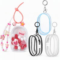 Sac de rangement transparent en PVC pour poupées avec fermeture éclair, idéal pour les collectionneurs de jouets et les kits de fabrication de bracelets