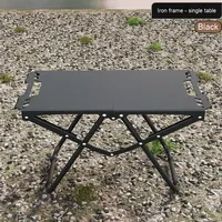 Meubles d'extérieur, table de pique-nique pliable tactique légère et portable, base en acier au carbone, design moderne