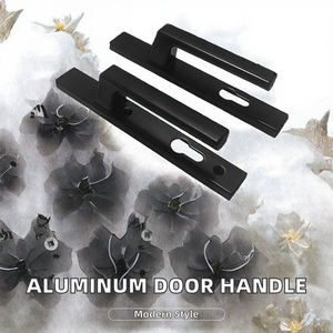 Mortise Door <b>Hardware</b> Interior Aluminum Alloy Lever Black Handles Long Handle Modern Easy Installation ZF Global Export - Product Image 2
