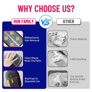 Tierpflege-Handschuh zur Katzenhaarentfernung für Kleidung, Bett, Matten, Sofa, Haustier-Haarentferner-Handschuh, Haustier-Massage-, Reinigungs- und Enthaarungshandschuh - Product Image 4