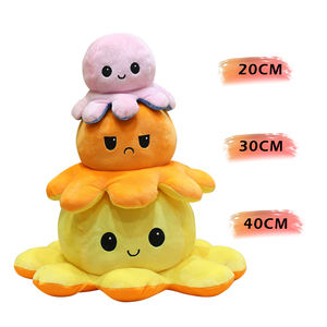 Mignon Réversible Poulpe En Peluche Jouets En Peluche Pieuvre Poupées Petit Animal de Mer Jouets Enfants Cadeaux Pour Bébé - Product Image 5