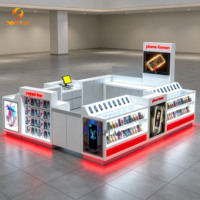 Muebles de Exhibición en Oferta, Exhibidores de Alta Calidad para Teléfonos Celulares, Muebles para Tiendas, Kiosco para Centros Comerciales con Caja de Luz LED