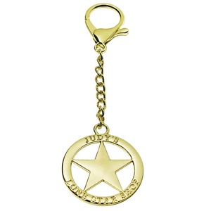 Etiqueta Redonda Personalizada con Diseño de Pavo Real, Cadena Metálica Dorada, Logotipo Grabado, para Bolsos de Mujer, Accesorios y Piezas - Product Image 1