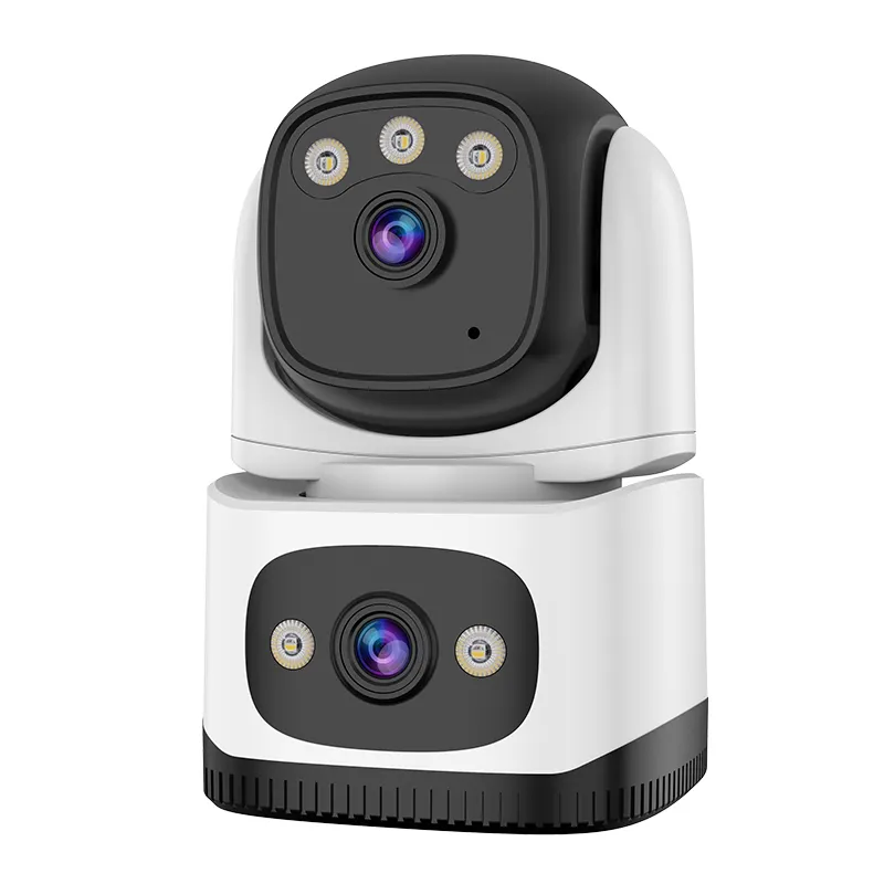 Moniteur bébé suivi automatique AI détection humaine 360 PTZ maison intelligente Protection de sécurité intérieure double Len 4MP WiFi caméra IP