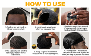 Sóng Kit sóng bom mát & bơ nuôi dưỡng & tạo ra sóng tạo kiểu tóc sóng cap giữ lượn sóng kiểu tóc sóng thiết lập tạo ra làn sóng hoàn hảo phong cách - Product Image 6