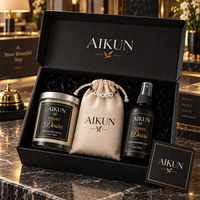 AIKUN – Service de personnalisation par notre équipe de designers, conception exclusive, ensemble de bougies parfumées raffinées pour cadeau d'anniversaire