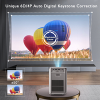 Projecteur portable CRE CR36 750 ANSI LED 7500 lumens 4K UHD WiFi Smart TV avec Android 9 et résolution native 1080p