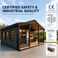 Maison conteneur extensible de 40 pieds (78 m²) avec toit plat, cuisine et 3 salles de bain, structure en acier, conforme aux normes australiennes WaterMark