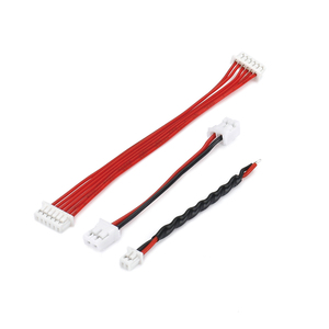 Set Kabel JST <span class=keywords><strong>2</strong></span> Pin 6 Pin Merah-Putih Spiral Heat Shrink Pigtail untuk Sinyal Daya DC Prototipe OEM - Product Image 1