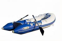 Bateau pneumatique pliable 3.8 avec accessoires complets, y compris pompe, sac et kit de réparation.