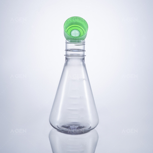 Flacon Erlenmeyer en plastique de laboratoire de 500ml Flacon de culture triangulaire pour culture cellulaire avec échelle (couvercle respirant et couvercle scellé) - Product Image 6