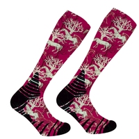 Divers styles avaient conçu des chaussettes équestres personnalisées imprimées d'été d'équitation respirantes