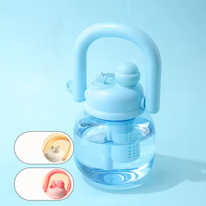 Cartoon Adorable Fun Stainless Steel Ladies Water <b>Cup</b> Can Be Worn Crossbody <b>Thermos</b> <b>Cup</b> Straw Children's <b>Cup</b> 850ML - Product Image 3