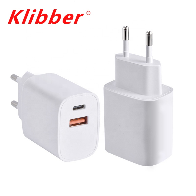 Высококачественное портативное зарядное устройство для сотового телефона с вилкой Стандарта США ЕС Великобритании универсальное сетевое зарядное устройство с 2 Usb-портами 20 Вт Зарядное устройство PD Type C зарядное устройство ЕС оптовая продажа