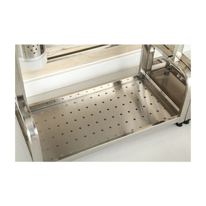 Good Quality Clear Box Separable Spice Pots Stainless Kitchen Seasoning Storage Rack Under-shelf
