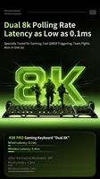 Teclado Mecánico Inalámbrico para Juegos GravaStar Mercury K98 Pro, 98% Inalámbrico, Doble Interruptor UFO con Frecuencia de Sondeo de 8K, Pantalla TFT, Gasket, 8000mAh