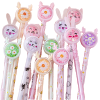 Stylos créatifs brillants en gros, stylos gel en plastique 0,5 mm bleus, pour étudiants, motif cœur, paillettes liquides, outil d'écriture pour examen et signature