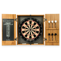 Ensemble de meuble de rangement pour fléchettes en bois vierge avec logo personnalisé, tableau de scores et rangement pour fléchettes, idéal pour cadeau, vente en gros et revente