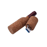 Botella de vino tinto grabada con logotipo personalizado Unidad flash USB de corcho de madera creativa 2GB/2.016GB/32GB/64GB Garantía de 3 años de alta velocidad Nuevo