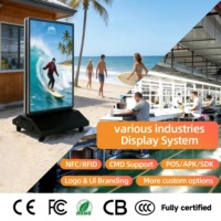 Écran d'affichage numérique LCD 4K portable d'extérieur de 43 pouces, double face, étanche, écran tactile, CMS intégré, système d'exploitation Android/Windows