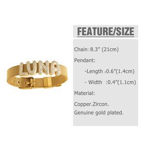 ASJEWELRY Bracciali <span class=keywords><strong>con</strong></span> Alfabeto a Fascia Larga in Oro e <span class=keywords><strong>Argento</strong></span> per Donne, Gioielli <span class=keywords><strong>con</strong></span> Iniziali, Zirconi AAA, 26 Lettere, Bracciali Personalizzabili <span class=keywords><strong>con</strong></span> <span class=keywords><strong>Nome</strong></span> Brtb35 - Product Image 5