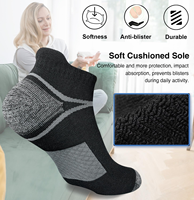 Chaussettes de cheville athlétiques pour hommes, confortables, anti-ampoules, en spandex, antidérapantes, avec poignets personnalisables.