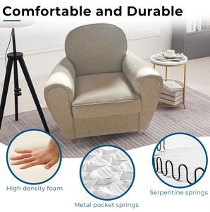 Modern <strong>Large</strong> Size Beech Accent <strong>Armchair</strong> for Single Bedroom Durable Leisure Chair for Hotel or Apartment KD Sofa Chair - Product Image 3