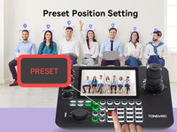 Seguimiento automático 4K 12X PTZ Cámara POE USB LAN y 4D Joystick Controller para Church Concert Live Streaming