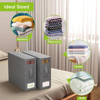 Non tissé Cube couette feuille organisateur stockage clair fenêtre linge organisateur pliable drap de lit Cube boîtes bacs