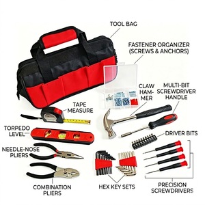 Professional 138-Piece <b>Hand</b> <b>Tool</b> <b>Set</b> General Household Repair <b>Tool</b> Kit with Portable <b>Tool</b> Bag for Home DIY and Maintenance - Product Image 2