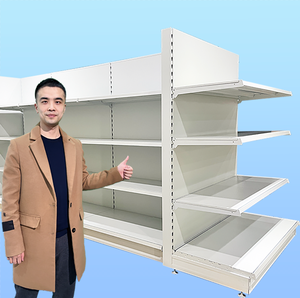 아메리칸 스타일 슈퍼마켓 랙 헤비 듀티 양면 직립 소매 선반 금속 슈퍼마켓 선반 - Product Image 1