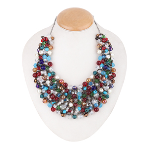 Collares de cuentas de moda étnica hechos a mano, Gargantilla de cuentas hechas a mano únicas, precio al por mayor en línea para Joyería exclusiva - Product Image 3