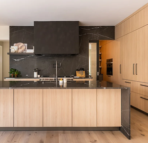 Nuevo Gabinete <span class=keywords><strong>de</strong></span> <span class=keywords><strong>Cocina</strong></span> Minimalista Ecológico con Estructura <span class=keywords><strong>de</strong></span> Madera Contrachapada VC, Encimera <span class=keywords><strong>de</strong></span> Mármol y <span class=keywords><strong>Puertas</strong></span> Acrílicas <span class=keywords><strong>para</strong></span> Hogar Moderno - Product Image 2