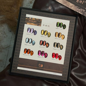 Ensemble de vernis à ongles gel effet œil de chat magnétique UV 10 couleurs avec présentoir pour salon de manucure - Product Image 1