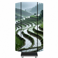 Écran LED pliable en trois parties pour affichage publicitaire en intérieur P2.5 avec contrôle par application Wifi, affichage publicitaire LED de 2,5 mm pour les magasins de détail