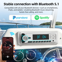 Autoradio marin JMC Single Din Piston BT5.1 12V 4x20W 28 bandes EQ USB Charge rapide Étanche Télécommande Bateau Guangdong
