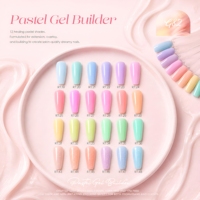Gel Constructeur BIAB Pastel Sans HEMA et TPO, Gel UV/LED Durable pour Extension d'Ongles, Fournitures en Gros pour Salons de Manucure