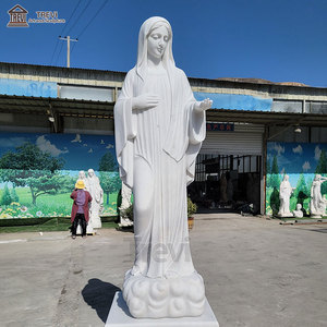 Religious Catholic <b>White</b> Marble Made Mary Holding Jesus TCAMS-456 Mary Holding Jesus TCAMS-456 TCAMS-456 - Product Image 4
