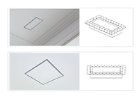 RUIBOYOU Grille de ventilation rectangulaire moderne en acier pour retour d'air CVC, encastrable pour plafond, pour cloison sèche, diffuseur d'air réglable