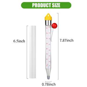 Thermomètre à bonbons 2026, thermomètre à friture profonde avec pince pour casserole, thermomètre en verre à lecture instantanée, bonbons, friture, <span class=keywords><strong>confiture</strong></span>, sirop de <span class=keywords><strong>sucre</strong></span> - Product Image 2