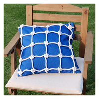 Housse de coussin pour chaise de jardin, nouveauté, 200h, anti-uv, broderie d'été, pompon boho solide, imperméable