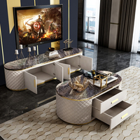 Meubles de salon en vente chaude, ensemble de table basse et de meuble TV moderne