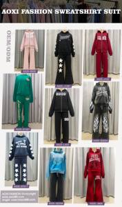 Ensemble survêtement streetwear <span class=keywords><strong>pour</strong></span> homme, personnalisé, lourd, délavé à l'acide, avec des patchs, des strass, double fermeture éclair, coupe ample, pantalon de survêtement et sweat-shirt - Product Image 4