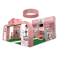 Stand d'exposition en bois haut de gamme pour cosmétiques, design personnalisé, installation facile, stand d'exposition pour salon professionnel, stand d'exposition modulaire