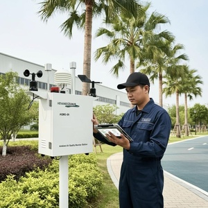 Terminale di Monitoraggio Aereo Online AQMS-09 per il Rilevamento di SO2, NO2, O3, CO, TVOC, PM2.5, PM10, TSP e Meteorologia per il Monitoraggio della Qualità dell'Aria Urbana - Product Image 1