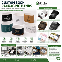 Kemasan Kaos Kaki Kertas Kraft Grosir dengan Logo Custom